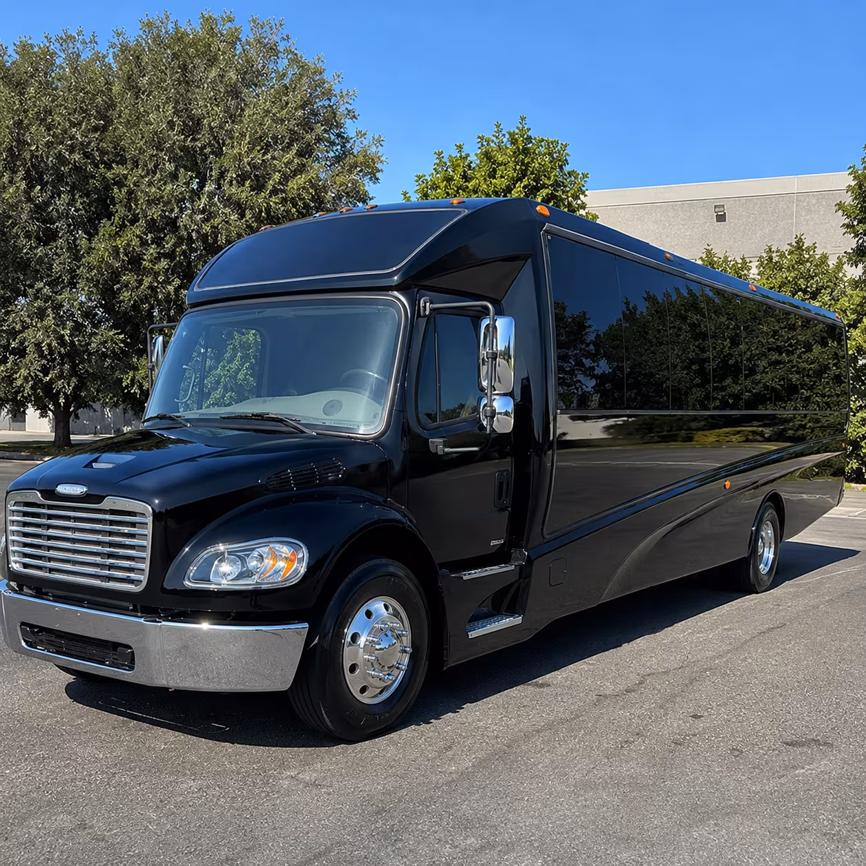 Grand Prairie School Event Transportation party bus exterior