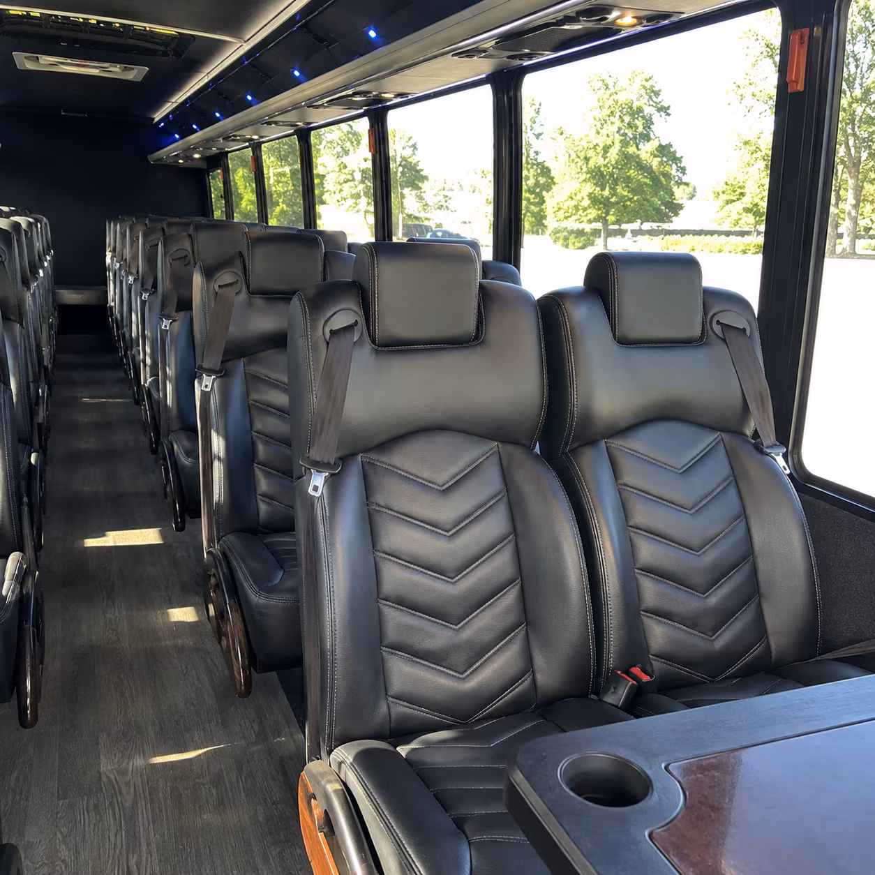 Grand Prairie School Event Transportation party bus exterior